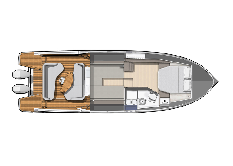 Lower deck outboard